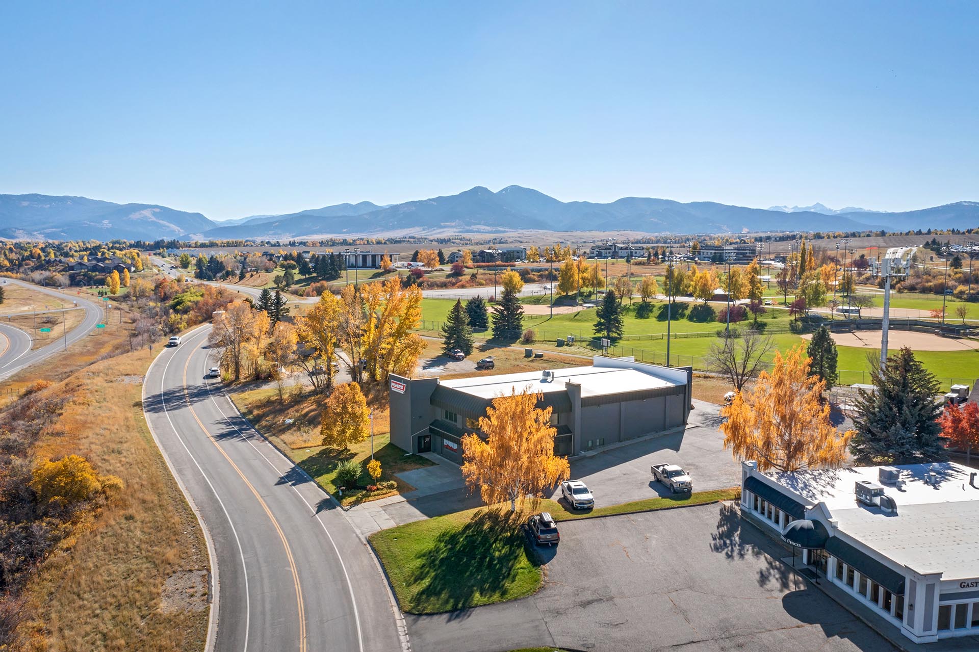 office for lease bozeman mt 215 Haggerty Ln aerial endstate commercial partners